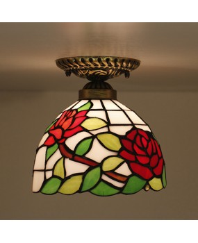 Cross border foreign trade export Tiffany European style glass ceiling light retro creative corridor corridor corridor balcony foyer