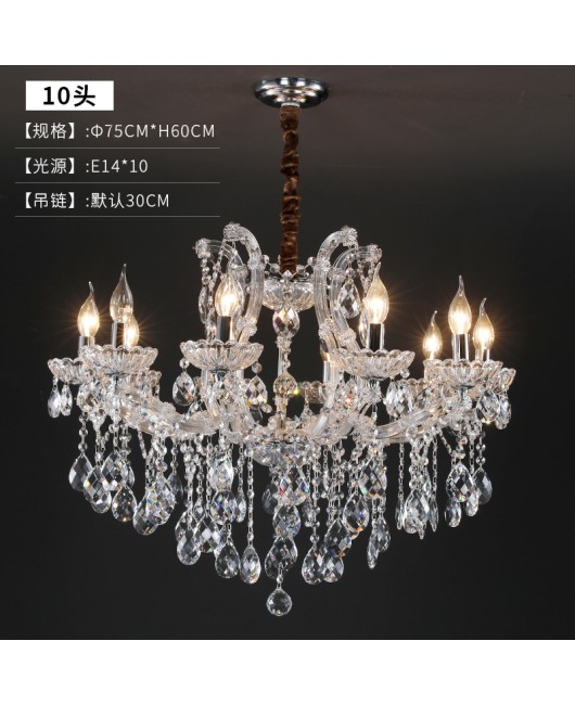 European crystal chandelier, living room dining room light, minimalist modern home bedroom light, luxurious villa hotel decoration lighting