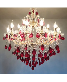 European style living room lights, dining room crystal chandeliers, bedrooms, wedding rooms, festive halls, red chandeliers, KTV private rooms, creative lights