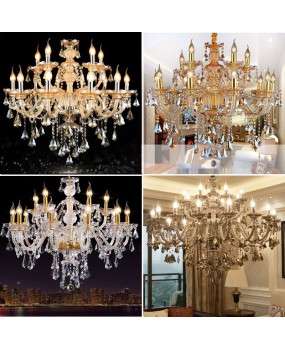 European style living room chandelier dining room lamp modern minimalist bedroom crystal lamp grand hotel villa home crystal chandelier