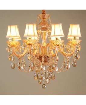 Light luxury modern living room crystal chandelier luxurious dining room bedroom lamp grand villa duplex hotel decorative lighting