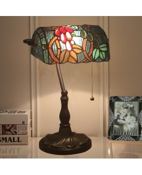 Cross border Tiffany desk lamp, bedroom headboard, retro nostalgic luxury bank lamp, bar counter, booth, desk, creative