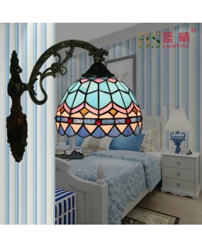 Cross border Tiffany wall lamp, Mediterranean wall lamp, bedroom bedside lamp, living room balcony, aisle wall lamp