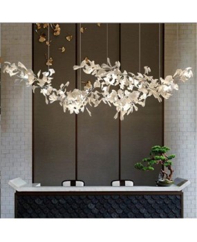 Designer Ginkgo Leaf Living Room Pendant Modern Minimalist Internet Celebrity Restaurant Art Lobby Sales Office Staircase Lighting