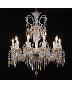 Living room LED crystal chandelier European style villa dining room candle light creative bedroom study decoration light factory direct sales