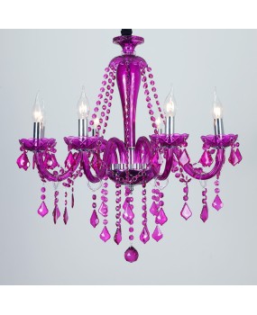 European style colorful crystal lights, romantic bedroom pendant lights, clothing rooms, KTV private rooms, purple pendant lights, restaurant lighting wholesale