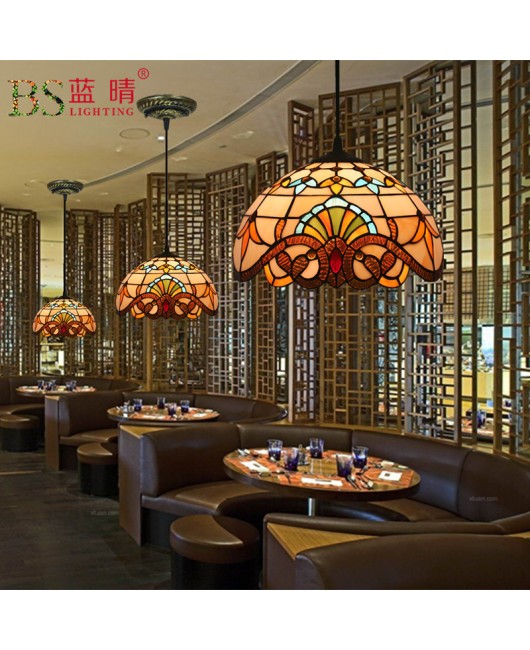 Cross border European retro style pendant light bedroom restaurant light bar coffee shop creative Baroque booth bar counter pendant light