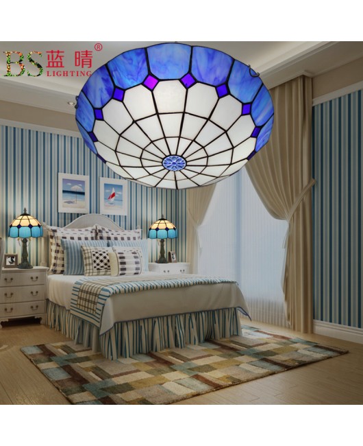 Cross border Mediterranean ceiling light European retro creative living room bedroom study dining room balcony hallway entrance light