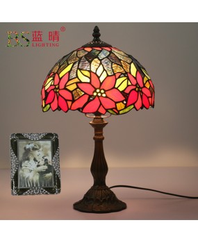 Cross border direct sales of 10 inch Tiffany European desk lamp, retro creative bedroom bedside lamp, study room bar lamp