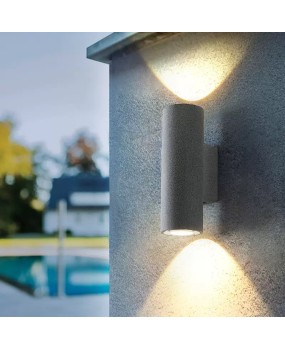 Outdoor wall lamp, waterproof villa courtyard lamp, outdoor aisle lamp, double headed spotlight, homestay hotel exterior wall cement wall lamp