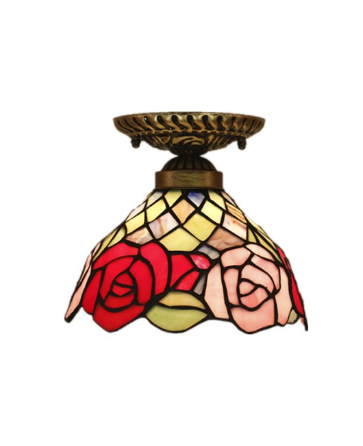 Cross border 8-inch Tiffany European style ceiling light, retro creative bar, restaurant, hallway, balcony, foyer light