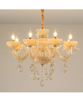 European style living room crystal chandelier luxurious and atmospheric bedroom lamp creative home dining room lamp villa crystal lamp hotel lamp