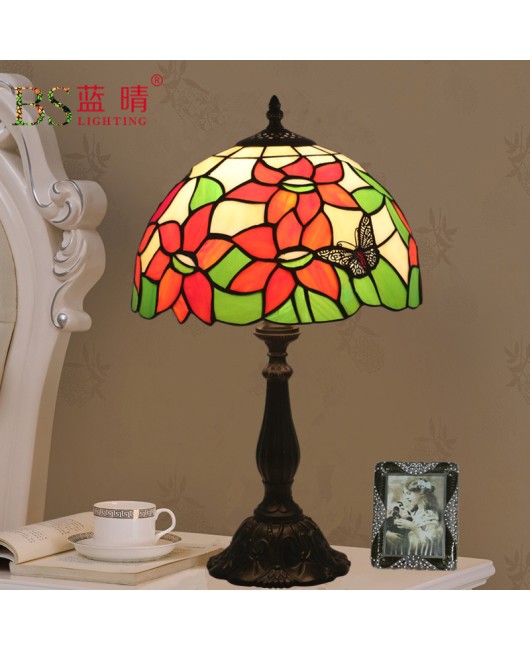 Cross border European retro creative export Tiffany desk lamp, bedroom bedside, living room, study, dining room, bar decorative lamp