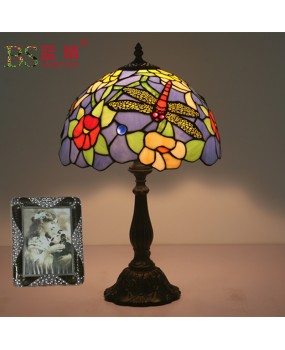 Cross border Tiffany table lamp European retro creative bedroom bedside table lamp bar table lamp