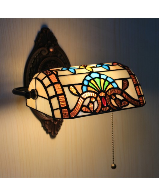 Foreign trade cross-border Le Yi Tiffany wall lamp Mediterranean Baroque bedroom bedside lamp living room study corridor balcony