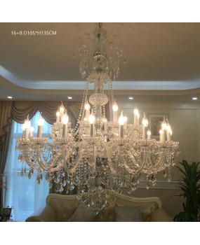 Yuhuaqi European style living room, large chandelier, villa duplex, lobby, crystal lamp, staircase, hotel lobby lighting fixtures