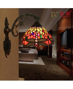 Cross border dragonfly wall lamp European retro creative bar restaurant coffee shop tea house hotel club luxurious wall lamp