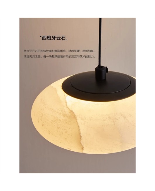 Cloud stone bedroom bedside pendant light, retro staircase lighting fixture, antique bar counter lifting hanging line light, Italian minimalist lighting fixture