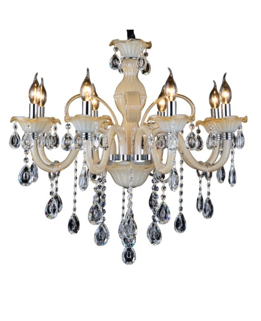 European style living room crystal chandelier, simple modern dining room bedroom lamp, villa duplex building, hotel candle lighting wholesale