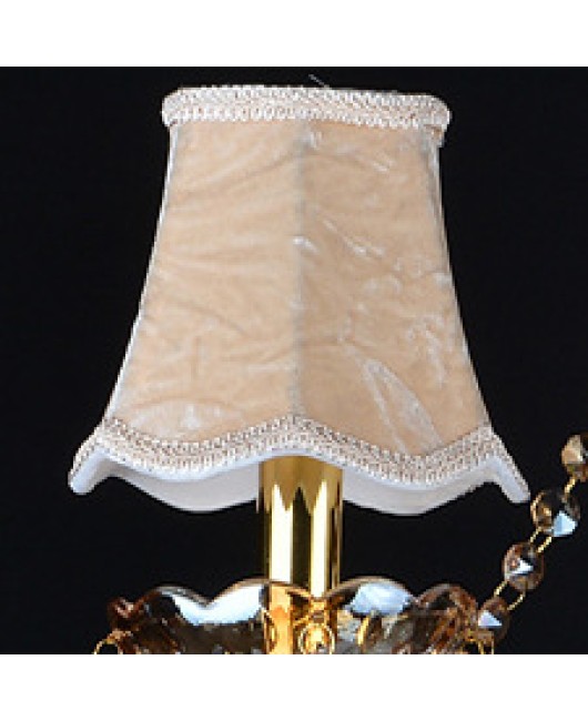 Manufacturer wholesale European style candles, crystal chandeliers, wall lamps, lampshades, E14 fabric covers, brushed wire covers, velvet covers