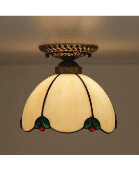 Cross border export American style minimalist Tiffany ceiling light LED fashion creative colored glass corridor foyer