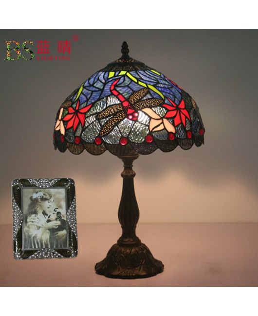 Cross border direct sales export cross-border dragonfly table lamp European retro creative bar coffee shop nostalgic decoration desk lamp