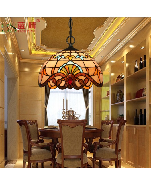 Cross border European retro style pendant light bedroom restaurant light bar coffee shop creative Baroque booth bar counter pendant light