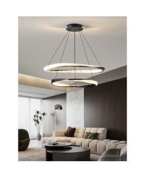 Minimalist living room pendant light, Nordic modern creative circular ring shape, atmospheric and luxurious Italian design sense, master bedroom dining room light