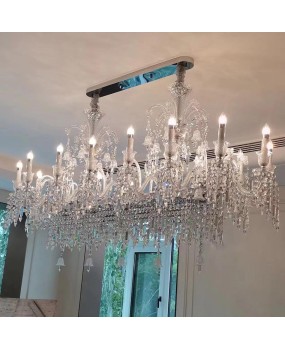 French luxury villa duplex crystal lamp, European style pendant lamp, living room lamp, grand dining room bedroom lamp, pendant lamp