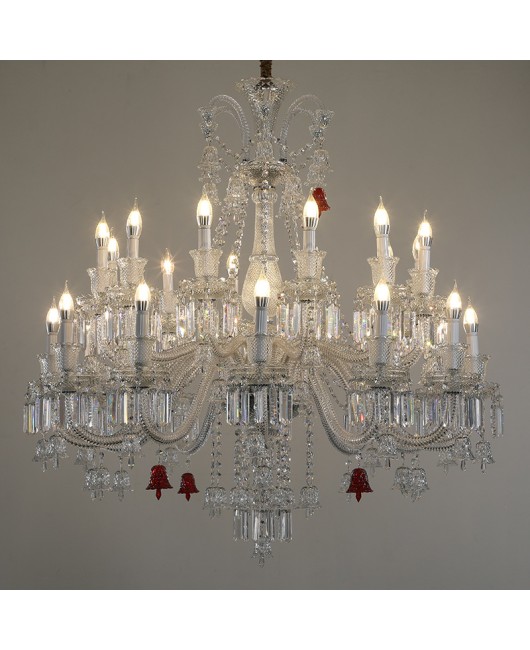 European crystal chandelier, light luxury living room light, luxurious atmosphere villa hotel restaurant lighting, sales center lobby light