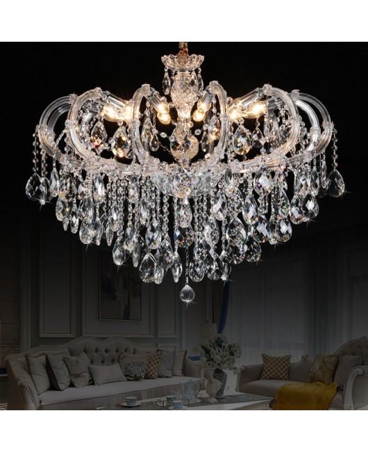 Crystal pendant light European living room light New minimalist modern restaurant light Luxury hotel villa decoration LED lighting fixtures