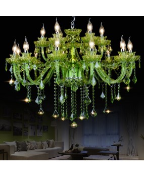 European style colored glass crystal lights, creative restaurants, internet cafes, candle lights, green clothing stores, coffee shops, pendant lights, wholesale