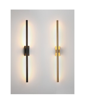 All copper minimalist strip wall lamp designer, modern bedroom headboard, hotel hallway, living room entrance line lamp