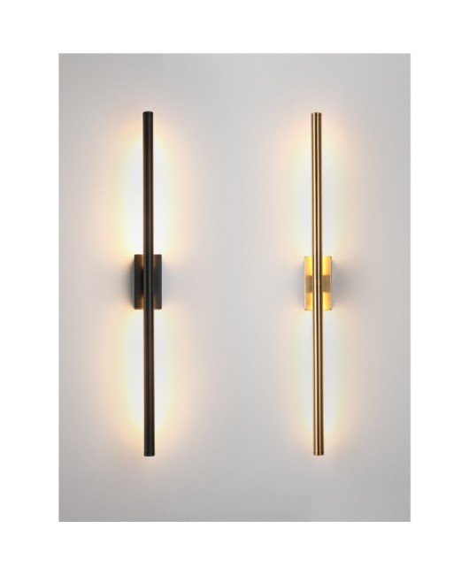 All copper minimalist strip wall lamp designer, modern bedroom headboard, hotel hallway, living room entrance line lamp