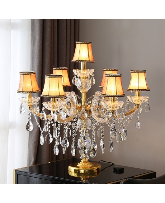 European style living room crystal floor lamp, high-end corridor hotel banquet hall luxury lamp, floor lamp, wedding room bedroom lamp