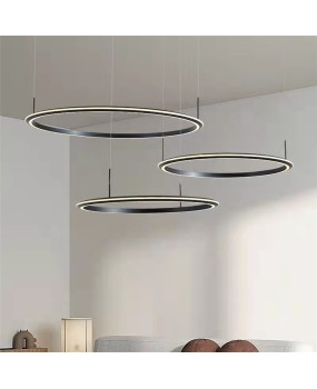 Modern minimalist circle pendant light 2022 new intelligent Nordic light luxury designer atmospheric restaurant light living room pendant light