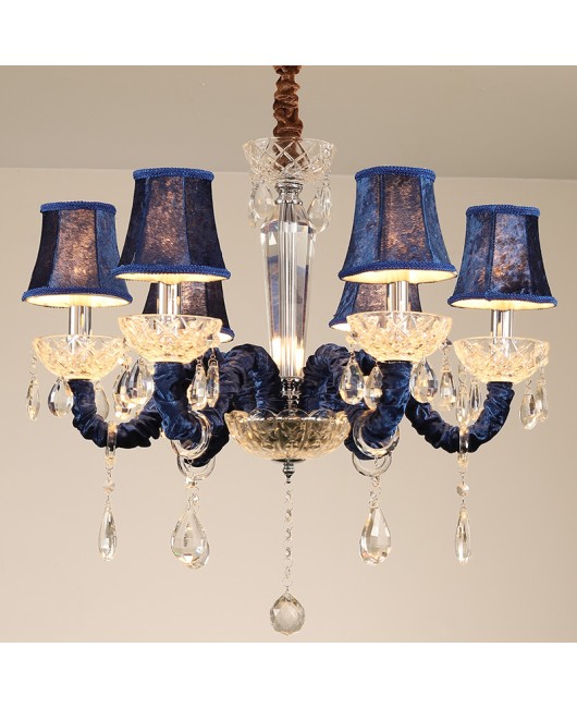 European crystal chandelier, living room dining room light, blue diffuse coffee shop, internet cafe, KTV colored candle light, factory direct sales