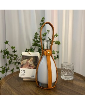 Wine bottle wireless touch cowhide grapefruit light dimming bedside lamp night light portable outdoor camping light charging desk lamp