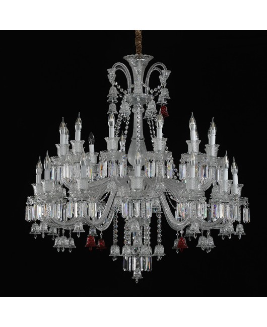 European crystal chandelier, light luxury living room light, luxurious atmosphere villa hotel restaurant lighting, sales center lobby light