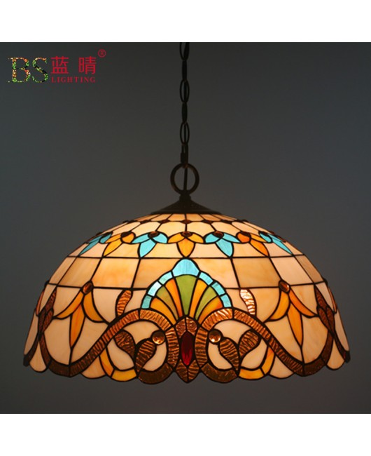 Cross border European retro style pendant light bedroom restaurant light bar coffee shop creative Baroque booth bar counter pendant light