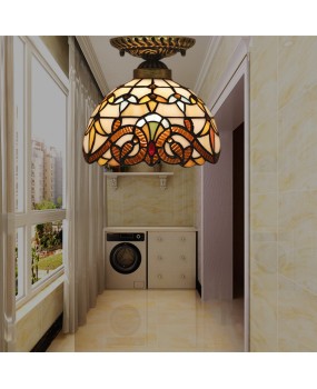 Cross border European retro Tiffany ceiling lights for bedrooms, study rooms, living rooms, corridors, balconies, entrances, lobbies, kitchens, bathrooms, lighting fixtures