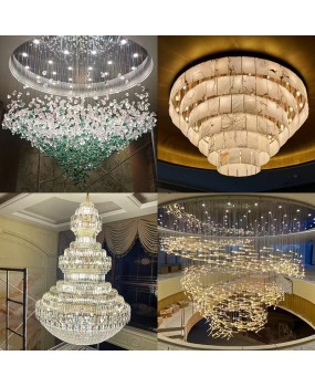 Customized non-standard engineering lighting fixtures for hotel lobbies, chandeliers, villas, living rooms, staircases, headlights, shopping malls, hollow halls, lighting fixtures