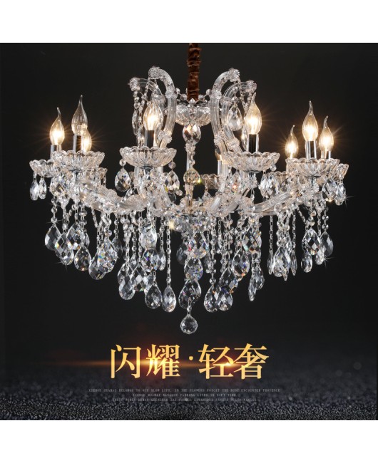 European crystal chandelier, living room dining room light, minimalist modern home bedroom light, luxurious villa hotel decoration lighting