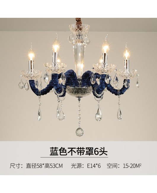 European crystal chandelier, living room dining room light, blue diffuse coffee shop, internet cafe, KTV colored candle light, factory direct sales