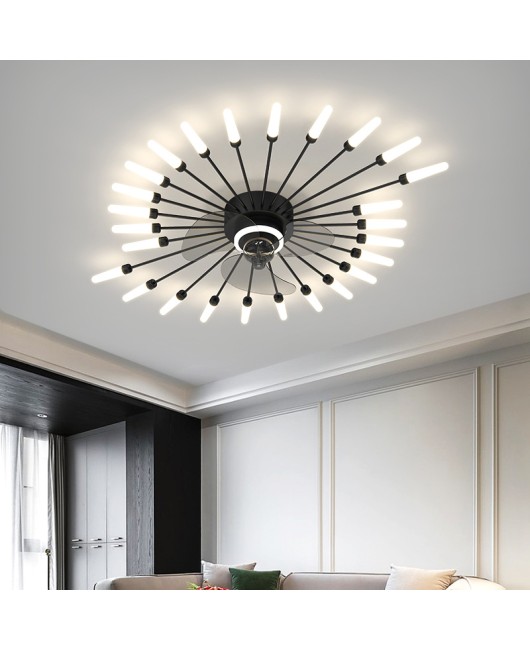 Fan lights, living room ceiling lights, simple, modern, atmospheric, bedroom fireworks, ceiling fan lights, integrated frequency conversion, 2022 new model