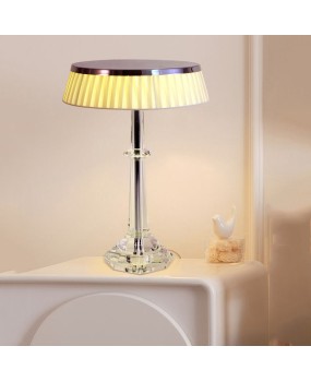 French style Thousand Night Crystal Desk Lamp, Modern Simple Bedroom Bedhead Decoration Desk Lamp, European Style Living Room Dining Room LED Lighting