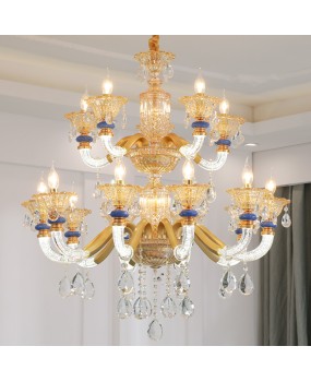 European style living room pendant lights, dining room lights, creative bedroom and study candle lights, simple and atmospheric villa and hotel lobby lighting fixtures