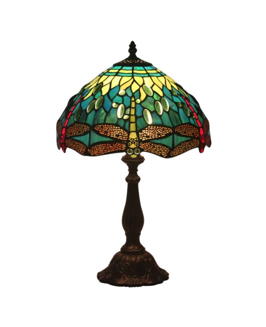 Cross border Amazon UK Japan Germany Italy Netherlands Finland Belgium Colored Glass Dragonfly Desk Lamp European