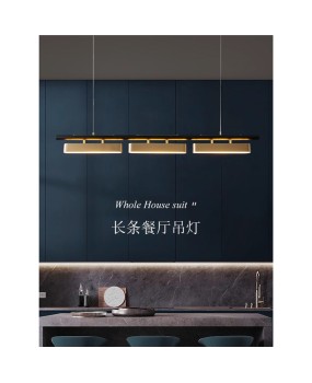 Italian light luxury restaurant pendant light designer, minimalist and creative exhibition hall, office dining table, bar counter, straight strip lighting fixtures