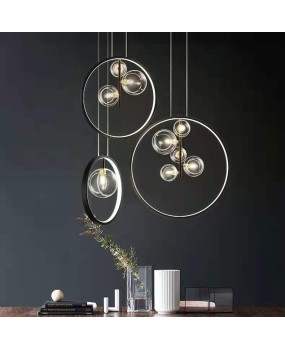 Magic Bean Restaurant Lamp Glass Bar Desk Lamp Modern Bubble Pendant Lamp Staircase Bedroom Bedlight Simple New Chinese Study